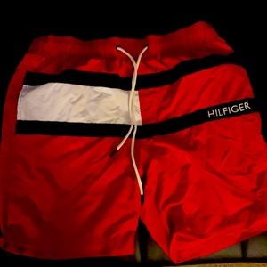 Tommy Hilfiger red swimming trunks